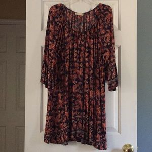 Altar’d State Navy Paisley Dress Medium